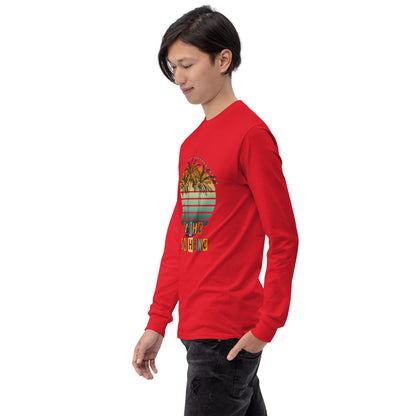 Solara Long Sleeve Shirt product image 28 in Royal, size L, with front view, left-side angle and design placement.