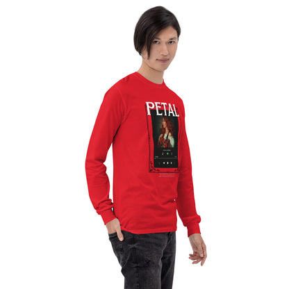 Petaline Long Sleeve Shirt by R.A. Apparel, image 30, front view, right-side angle, Royal, size 2XL, design placement.