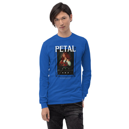 Petaline Long Sleeve Shirt by R.A. Apparel, image 31, front view, Military Green, size S, design placement.