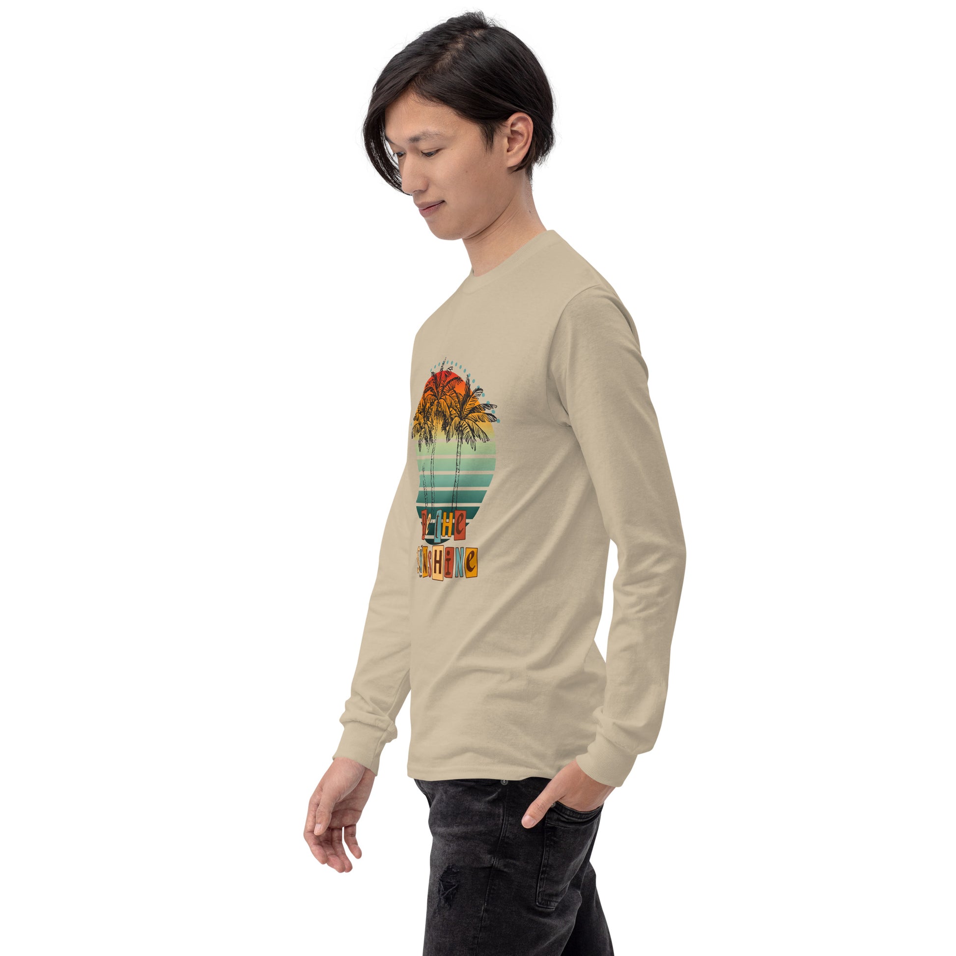 Solara Long Sleeve Shirt product image 70 in Ash, size 2XL, with front view, left-side angle and design placement.