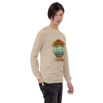 Solara Long Sleeve Shirt product image 72 in White, size M, with front view, right-side angle and design placement.