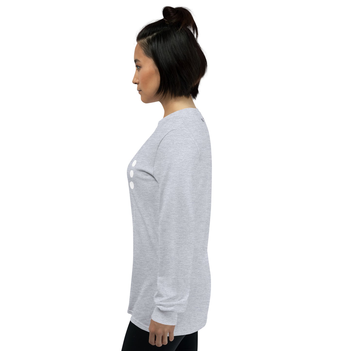 Coastline Attitude Men's Long Sleeve Shirt - Left Placement by R.A. Apparel, image 82, left-side angle, Light Pink, size 2XL, left placement.