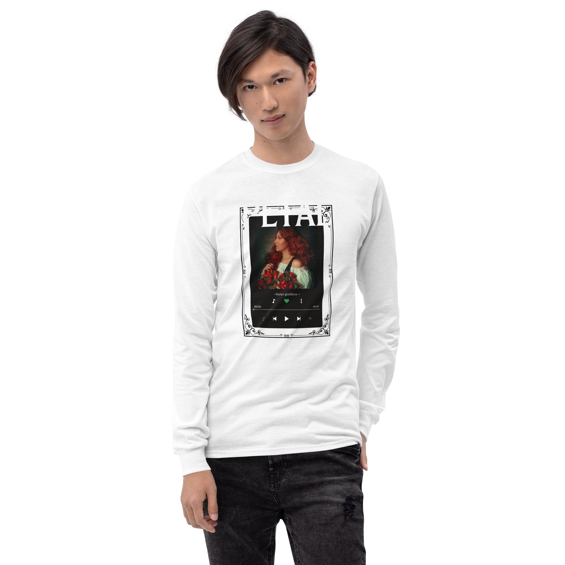 Petaline Long Sleeve Shirt product image 85 in selected colour, with front view and design placement.