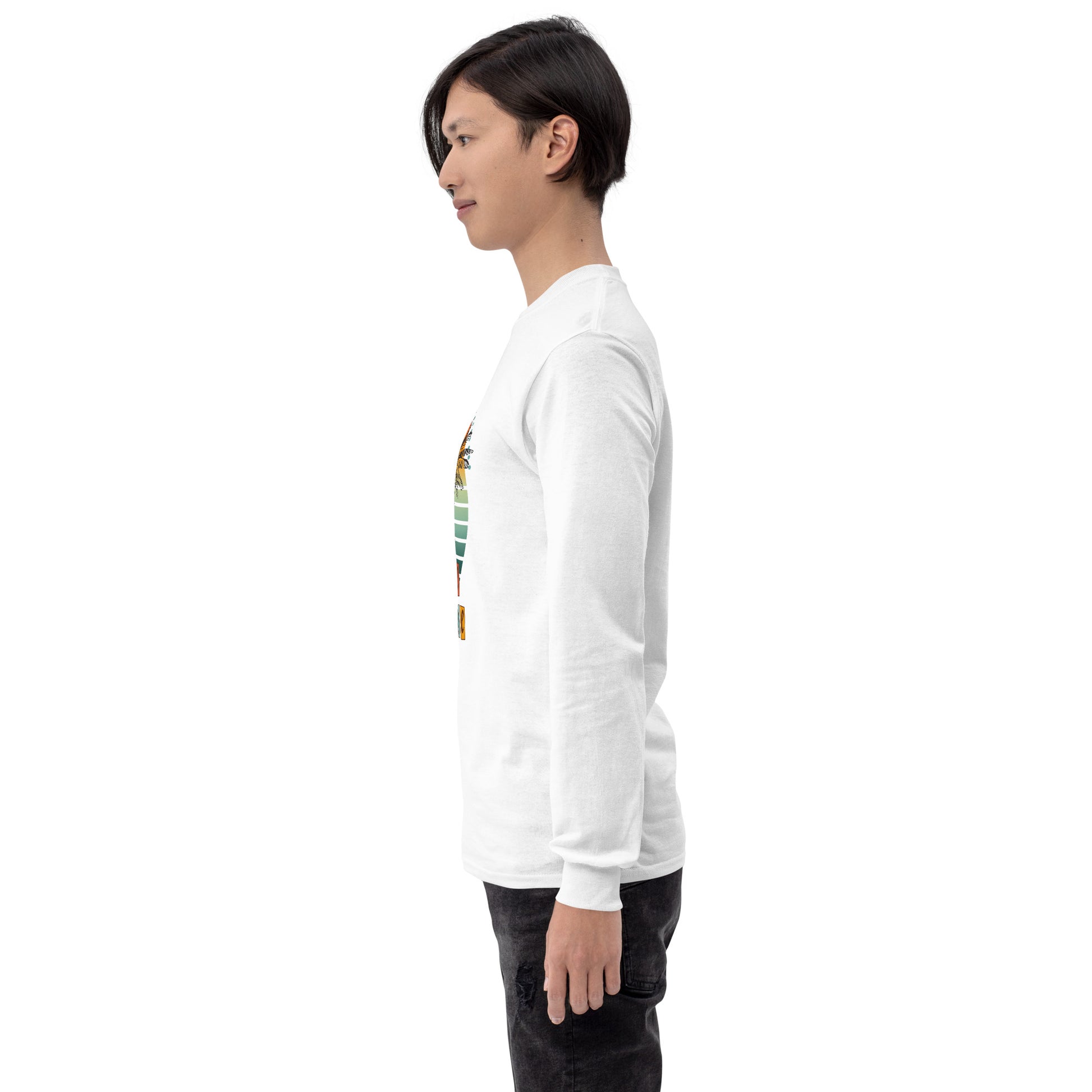Solara Long Sleeve Shirt product image 87 in selected colour, with left-side angle and design placement.
