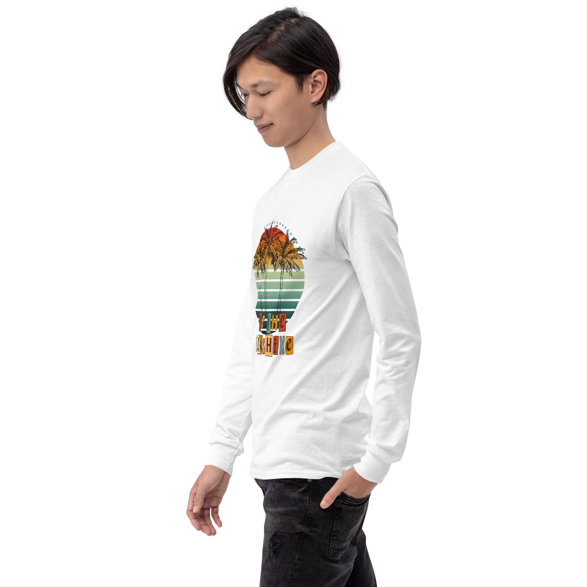 Solara Long Sleeve Shirt by R.A. Apparel, image 88, front view, left-side angle, selected colour, design placement.
