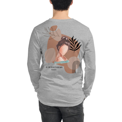 Blind Signal Long Sleeve Shirt - Left Placement 39 image 1: Navy version, size XS with back view of the We Are Blind range.