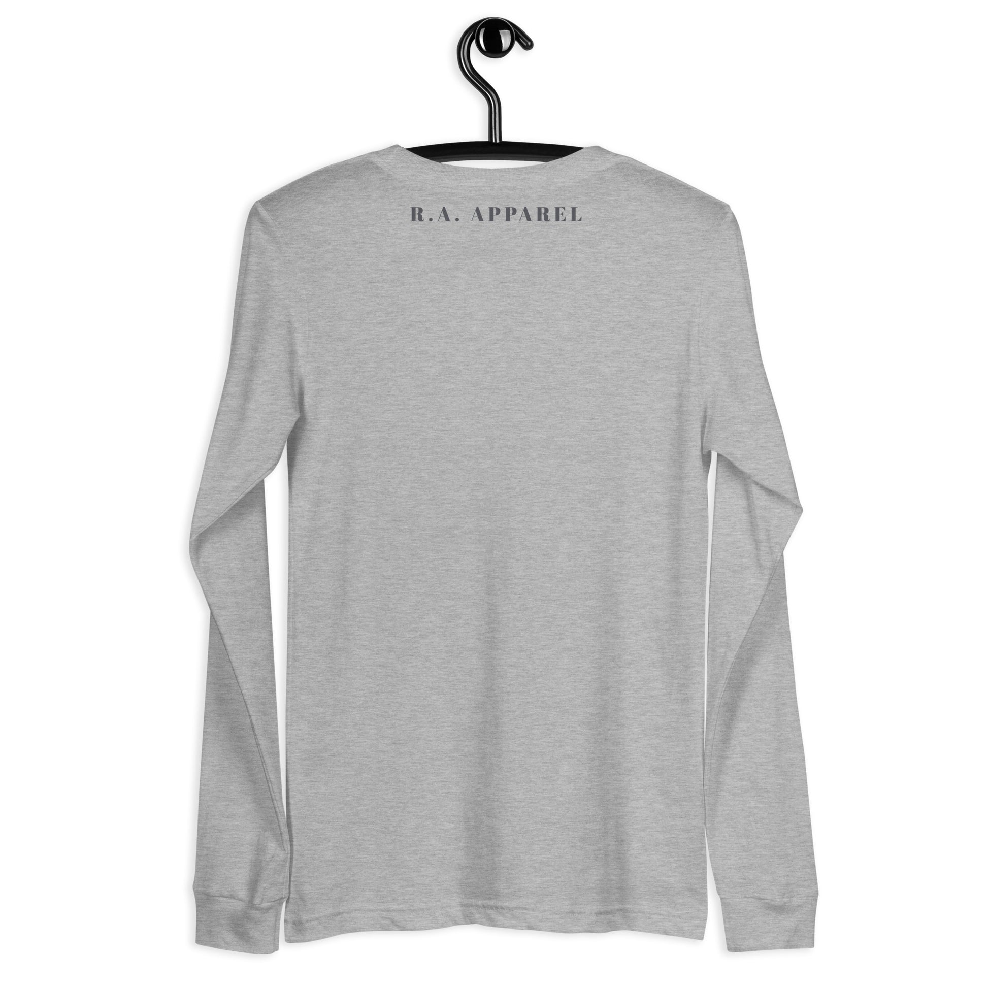 Summitline Long Sleeve Shirt - Left Placement product image 2 in Black Heather, size S, with back view and left placement.