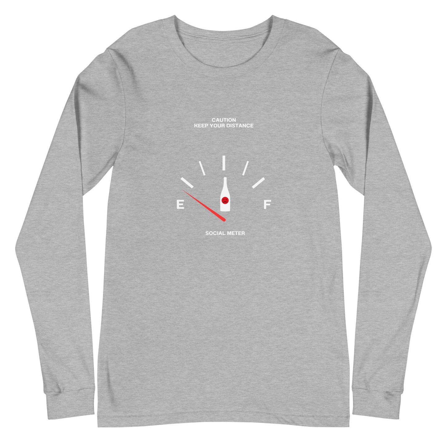 Social Static Long Sleeve Shirt - Left Placement by R.A. Apparel, image 14, front view, Navy, size S, left placement.