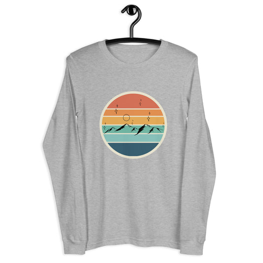 Summitline Long Sleeve Shirt - Left Placement product image 1 in Black Heather, size XS, with front view and left placement.