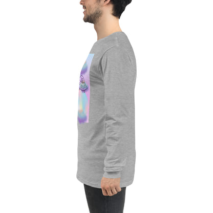 Sprinkle Theory Long Sleeve Shirt - Left Placement image 3: Black Heather version, size M with left-side angle of the You're the Sprinkle to My Cupcake range.