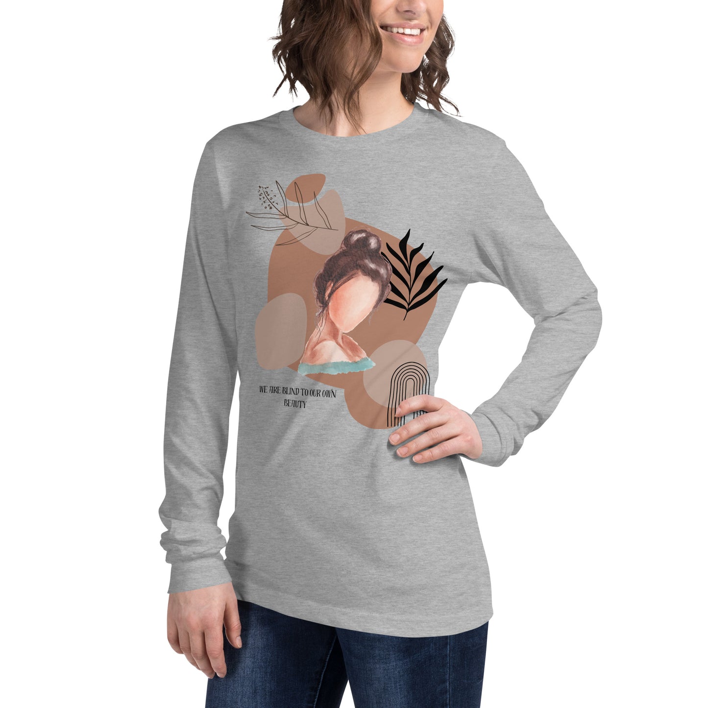 Blind Signal Long Sleeve Shirt - Left Placement 38 by R.A. Apparel, image 3, front view, left-side angle, Navy, size M, left placement.