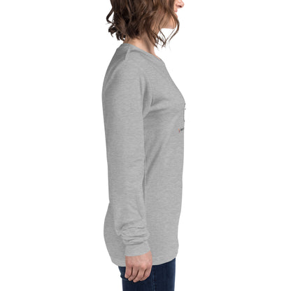 Cute Haunt Long Sleeve Shirt - Left Placement image 5: Black Heather version, size XL with right-side angle of the Too Cute to Spook range.