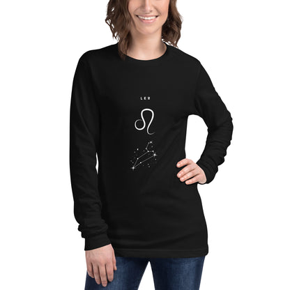 Solmane Long Sleeve Shirt - Left Placement image 5: Black Heather version, size XL with front view of the Leo range.