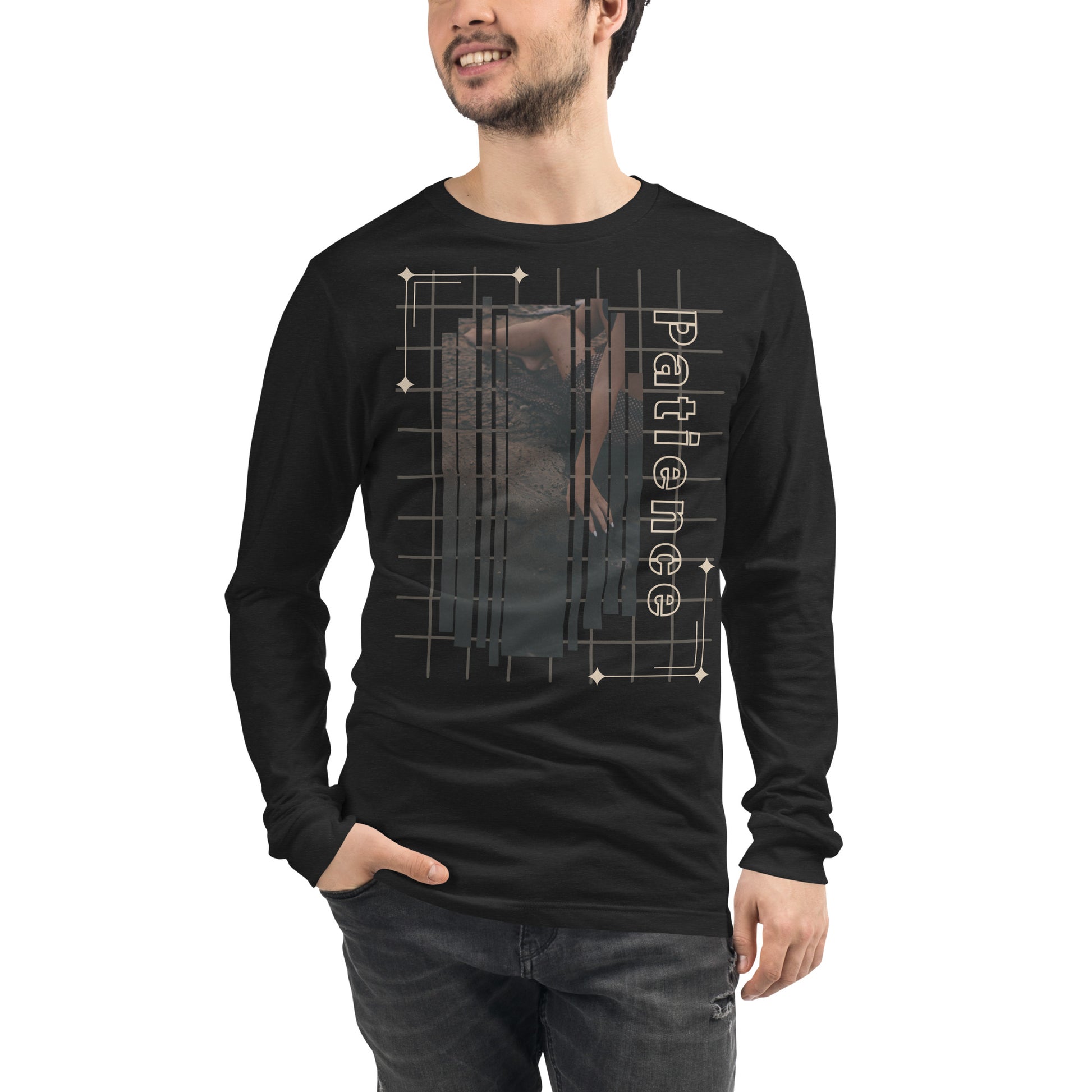 Stillwater Long Sleeve Shirt - Left Placement image 17: Navy version, size XL with front view of the Patience range.