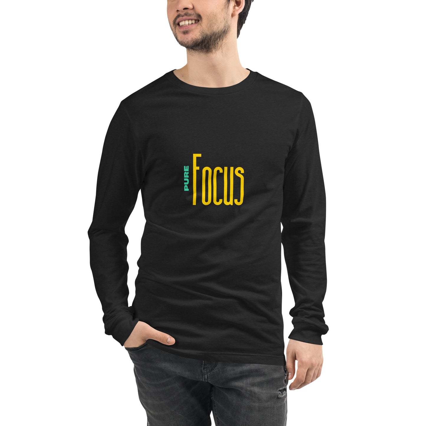 Focusline Long Sleeve Shirt - Left Placement product image 17 in Navy, size XL, with front view and left placement.