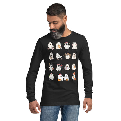 Spectral Long Sleeve Shirt - Left Placement image 37 in True Royal, size S, showing front view for the Ghosts design.