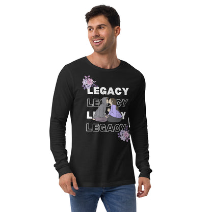 Heirloom Long Sleeve Shirt - Left Placement image 17 in Maroon, size S, showing front view for the Legacy design.