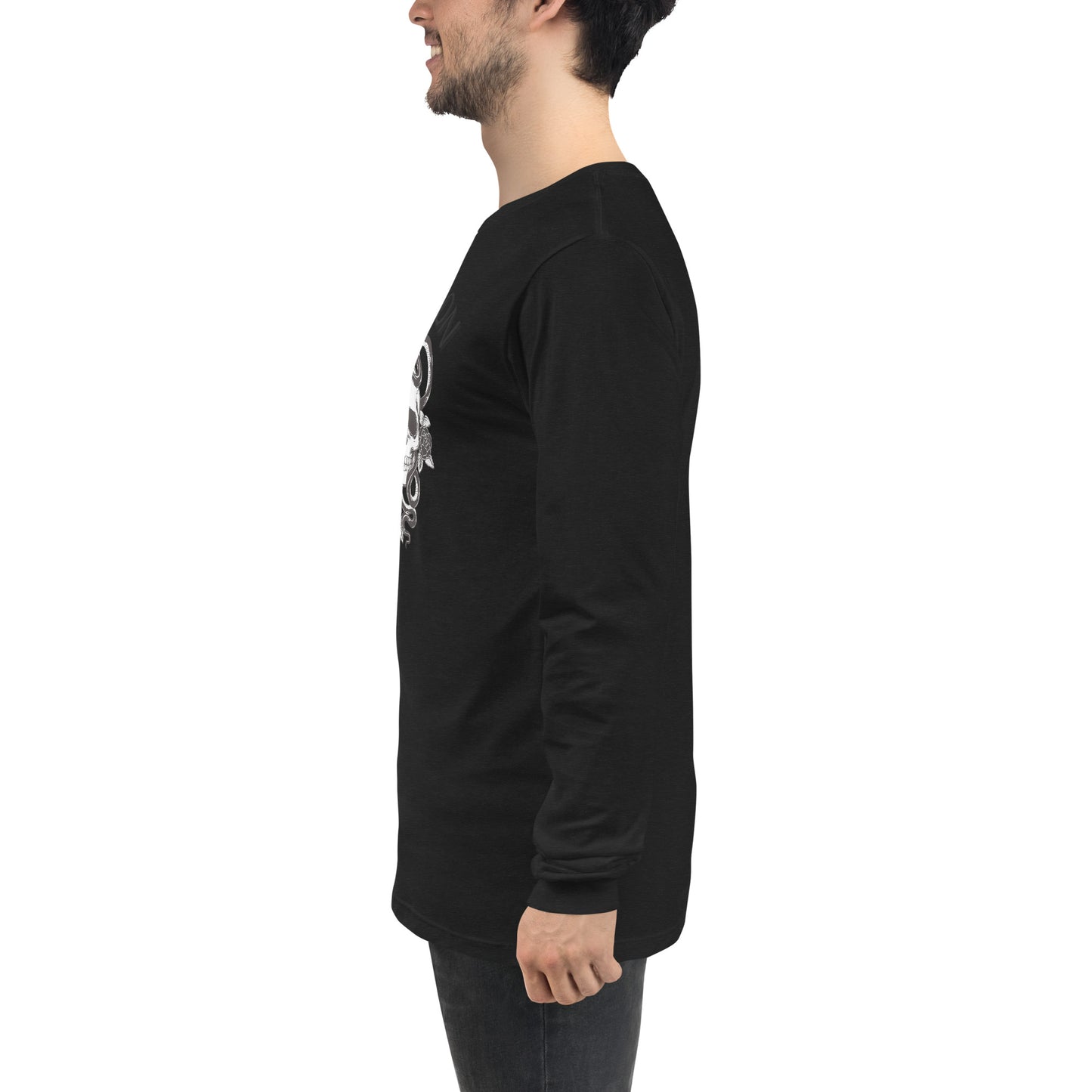 Evolution Long Sleeve Shirt - Left Placement image 57: Storm version, size S with left-side angle of the Evolution range.
