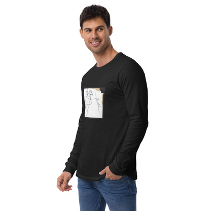 Faithline Long Sleeve Shirt - Left Placement product image 18 in Maroon, size M, with front view, left-side angle and left placement.