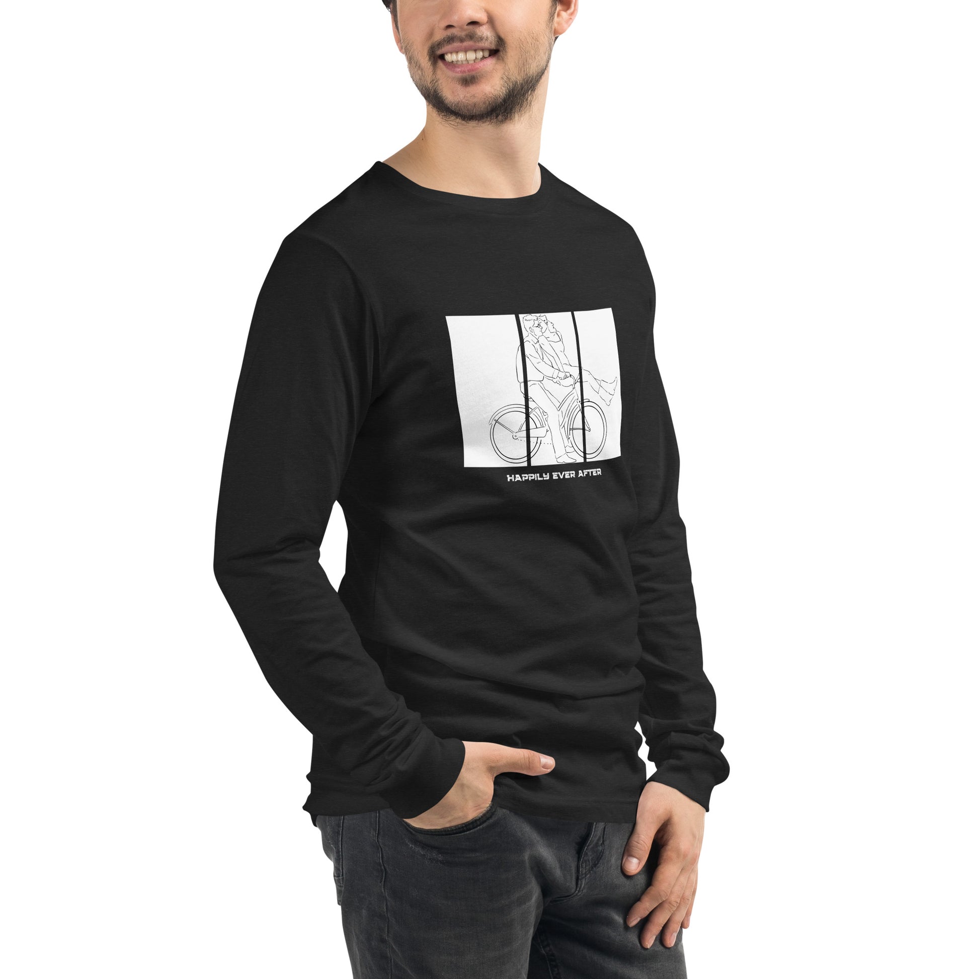Ever After Long Sleeve Shirt - Left Placement product image 60 in Military Green, size XL, with front view, right-side angle and left placement.