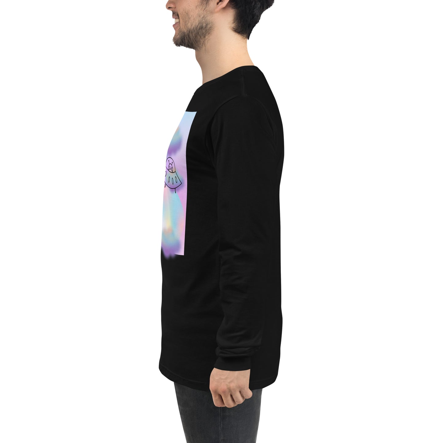 Sprinkle Theory Long Sleeve Shirt - Left Placement product image 9 in Black, size L, with left-side angle and left placement.