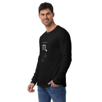 Sabletide Long Sleeve Shirt - Left Placement product image 4 in Black Heather, size L, with front view, left-side angle and left placement.