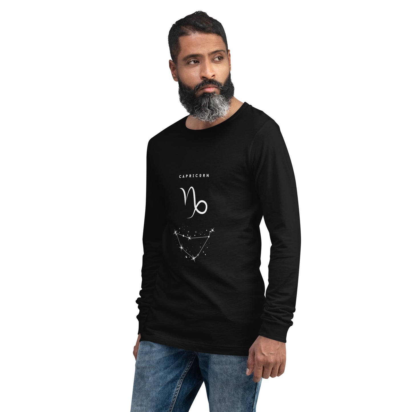 Montaire Long Sleeve Shirt by R.A. Apparel, image 7, front view, left-side angle, Black, size XS, design placement.