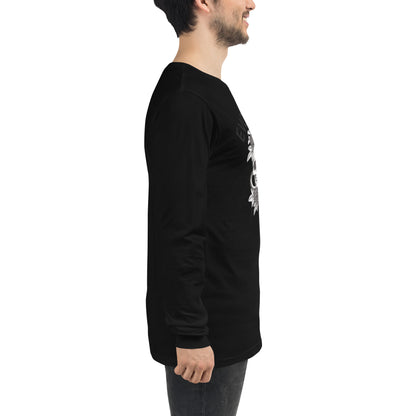 Image 10 of Black Evolution Long Sleeve Shirt - Left Placement, size XL, with Evolution artwork visible in right-side angle.