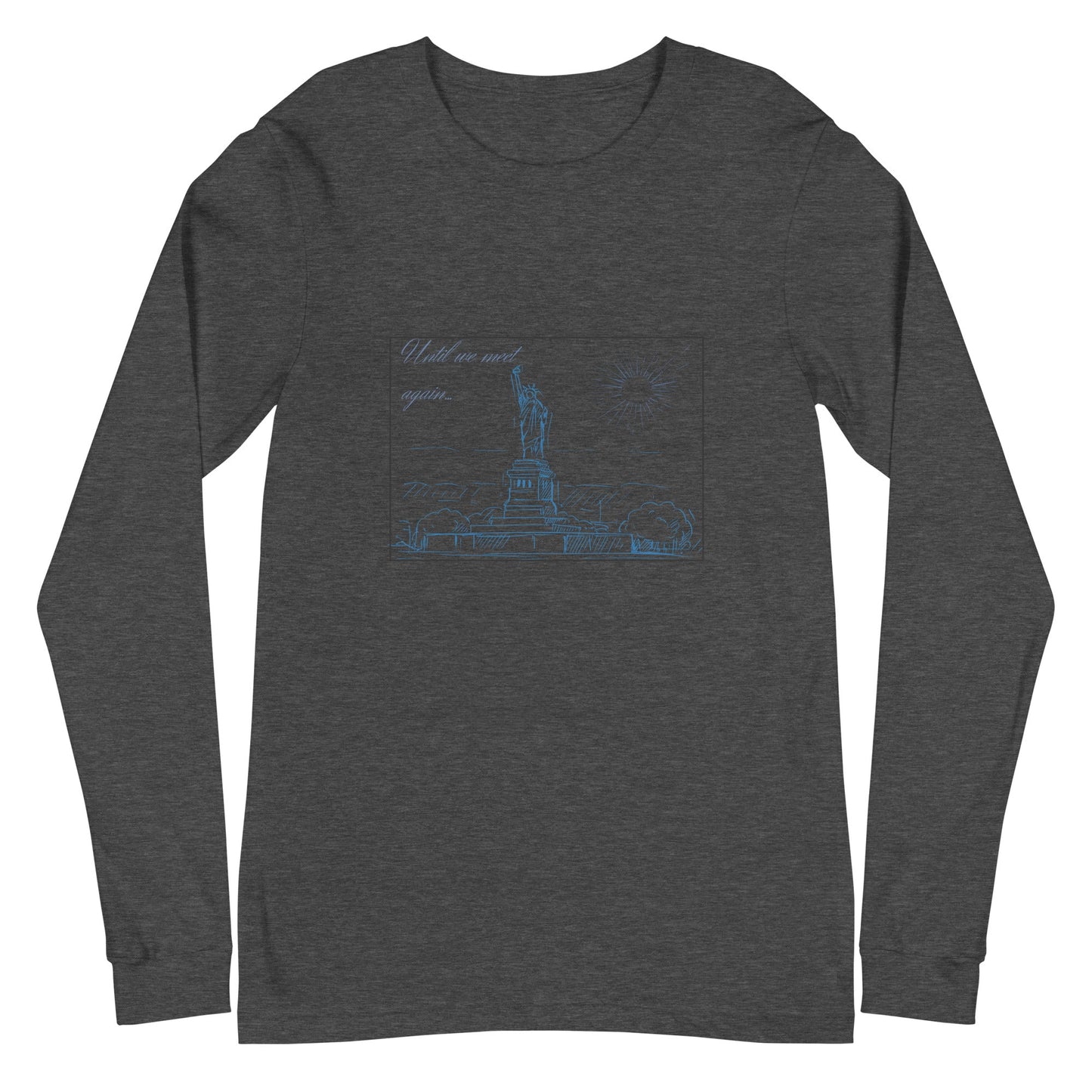 Farewell Bloom Long Sleeve Shirt - Left Placement by R.A. Apparel, image 7, front view, Black, size XS, left placement.