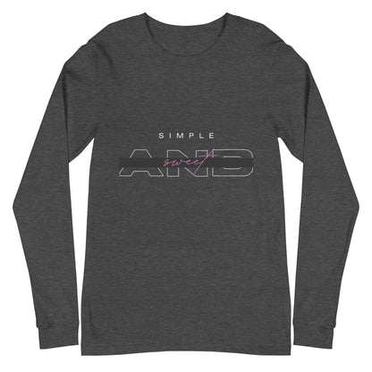 Sweet Minimal Long Sleeve Shirt - Left Placement image 8 in Black, size S, showing front view for the Simple and Sweet design.