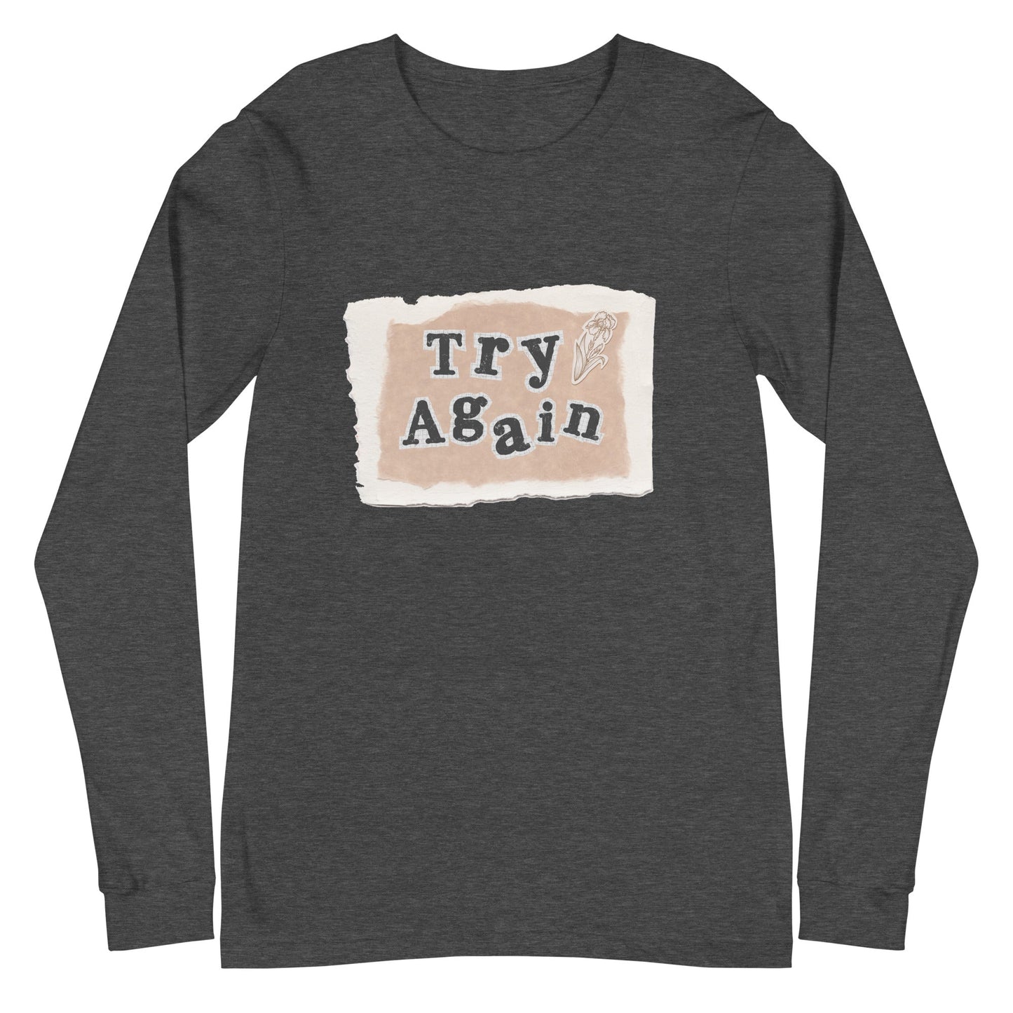 Retry Long Sleeve Shirt - Left Placement product image 7 in Black, size XS, with front view and left placement.