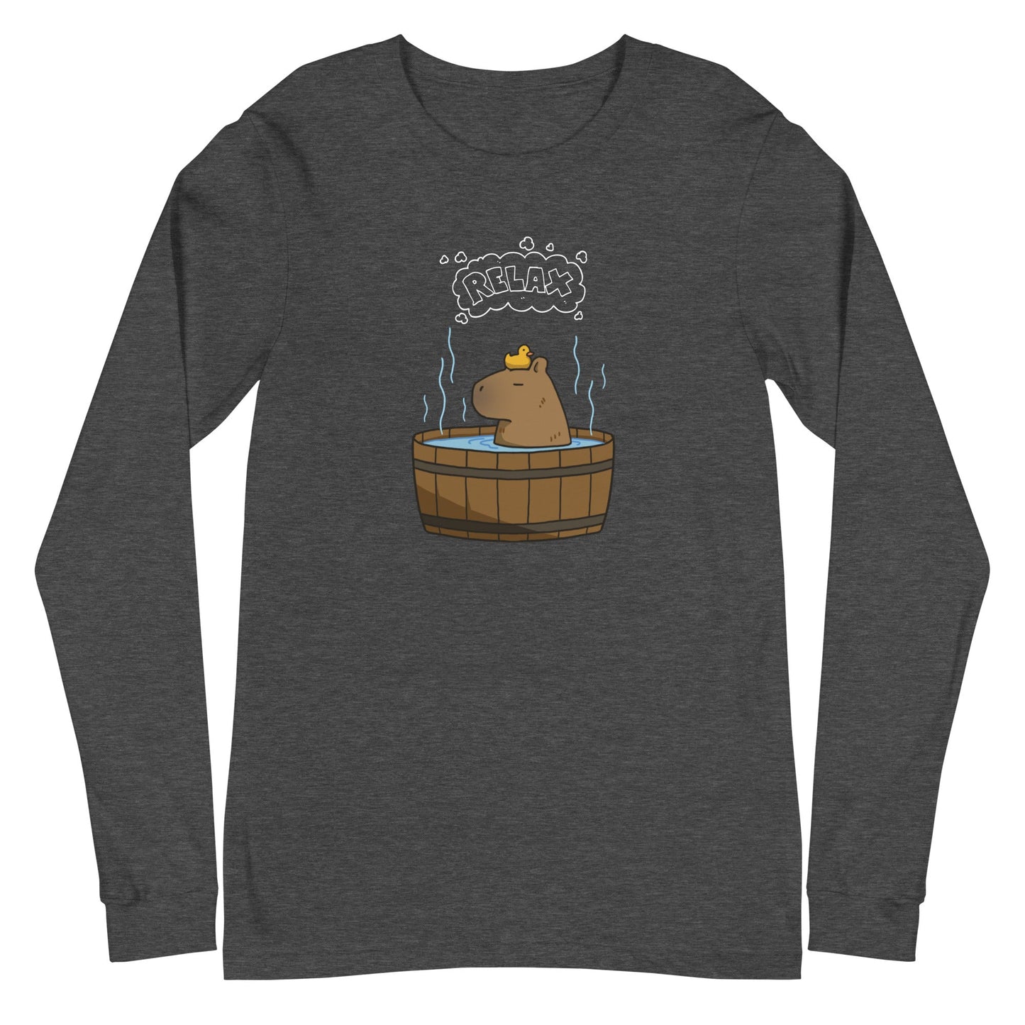Slow Hour Long Sleeve Shirt - Left Placement image 7: Black version, size XS with front view of the Relax range.