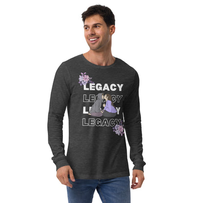 Heirloom Long Sleeve Shirt - Left Placement by R.A. Apparel, image 13, front view, Navy, size M, left placement.