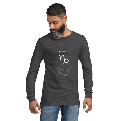 Montaire Long Sleeve Shirt image 25 in Red, size XS, showing front view for the Capricorn design.