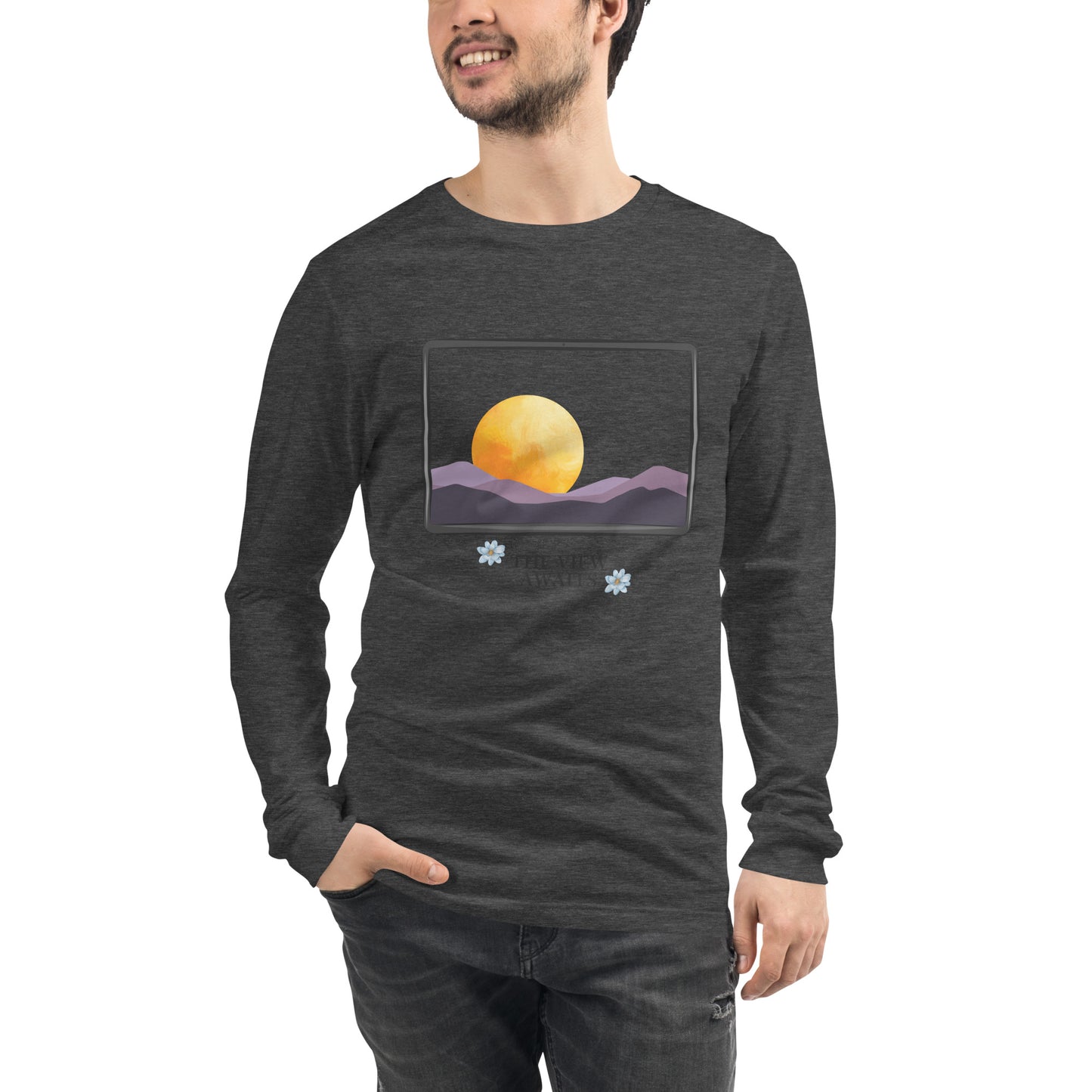 Avenor Long Sleeve Shirt product image 37 in True Royal, size M, with front view and design placement.
