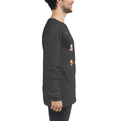 Mood Diary Long Sleeve Shirt - Left Placement image 46: Heather Deep Teal version, size XS with right-side angle of the My Daily Moods range.