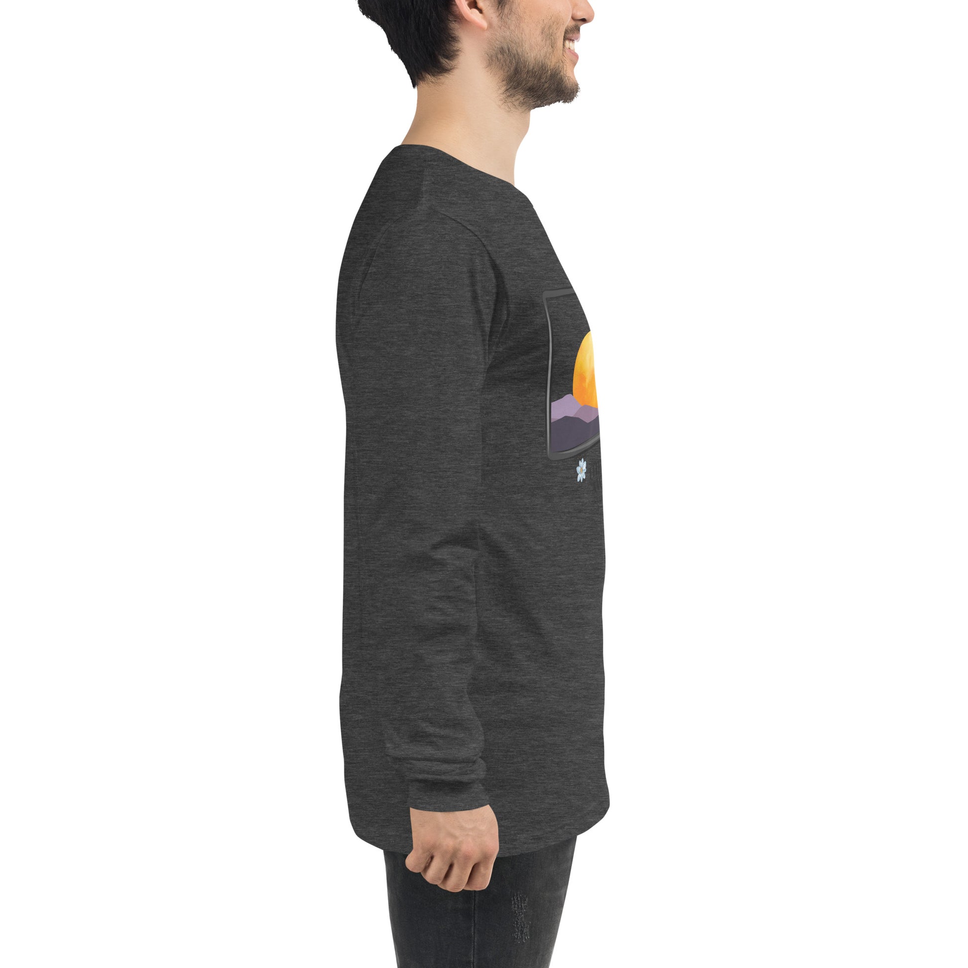 Avenor Long Sleeve Shirt product image 40 in True Royal, size 2XL, with right-side angle and design placement.