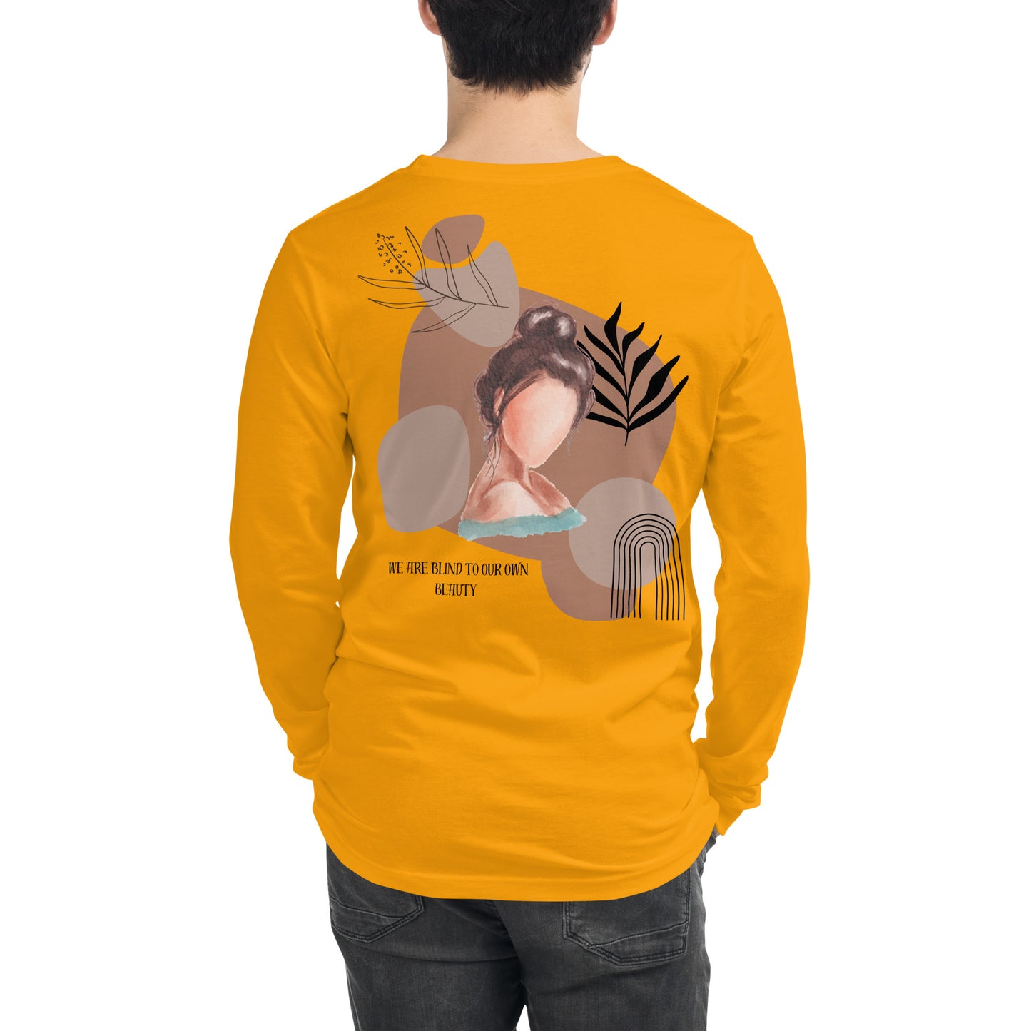 Blind Signal Long Sleeve Shirt - Left Placement 39 image 17 in Red, size XL, showing back view for the We Are Blind design.