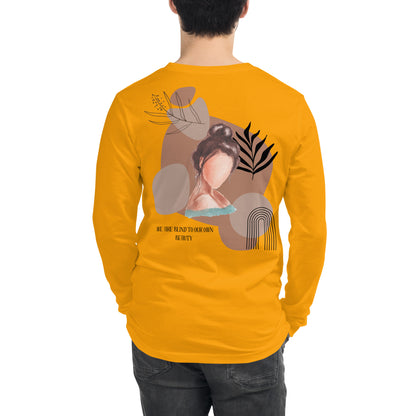 Blind Signal Long Sleeve Shirt - Left Placement 39 image 17 in Red, size XL, showing back view for the We Are Blind design.