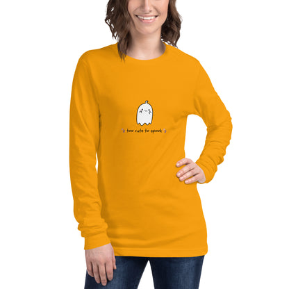 Cute Haunt Long Sleeve Shirt - Left Placement product image 67 in Storm, size S, with front view and left placement.