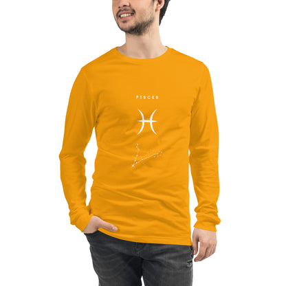 Tideborn Long Sleeve Shirt - Left Placement image 23 in Maroon, size XL, showing front view for the Pisces design.