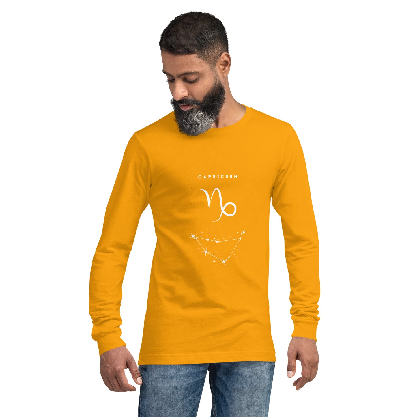 Montaire Long Sleeve Shirt by R.A. Apparel, image 53, front view, Heather Navy, size XL, design placement.