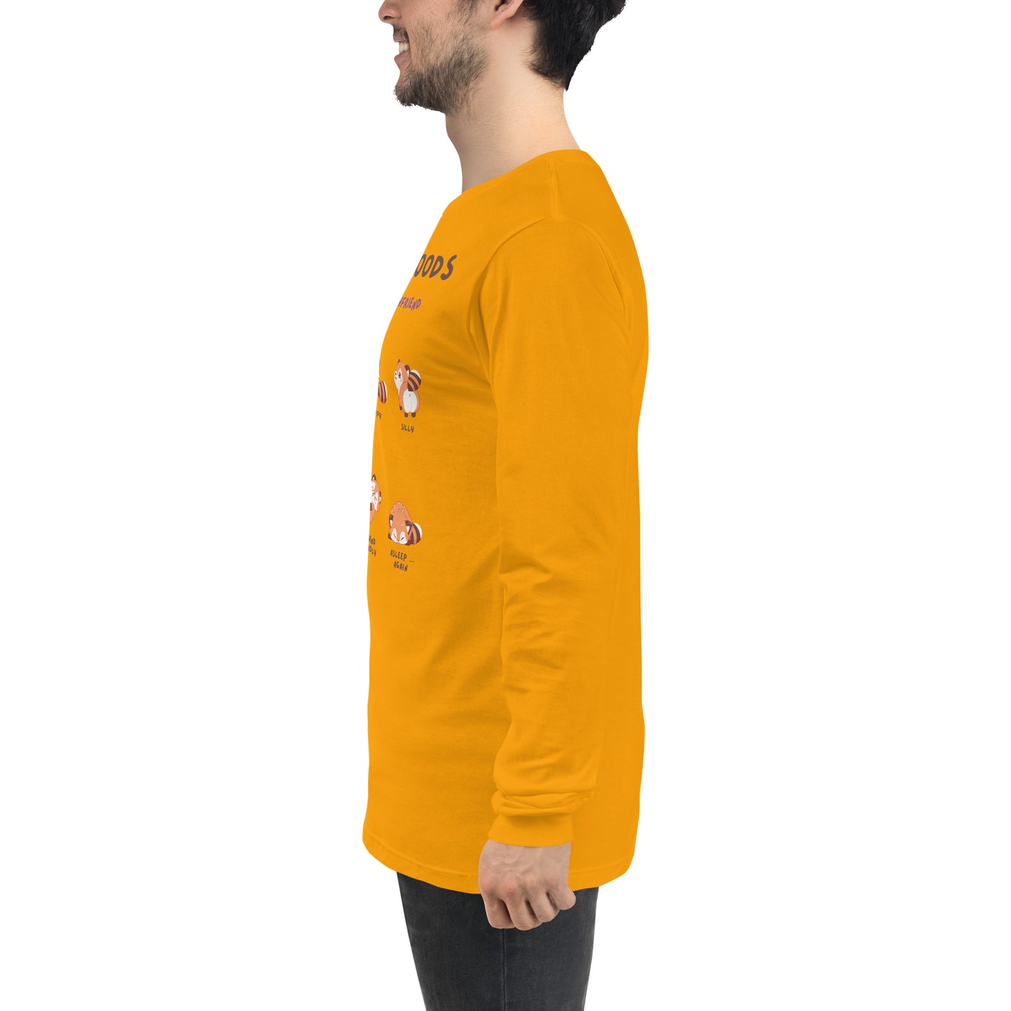 Mood Diary Long Sleeve Shirt - Left Placement image 69 in Storm, size L, showing left-side angle for the My Daily Moods design.