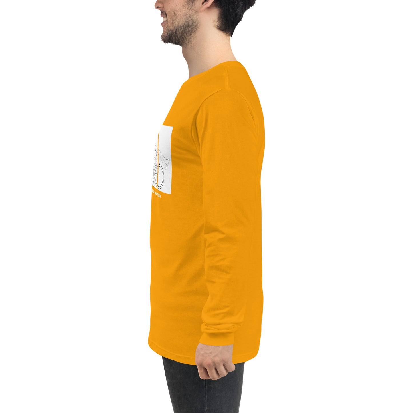 Ever After Long Sleeve Shirt - Left Placement image 69 in Storm, size L, showing left-side angle for the Happily Ever After design.