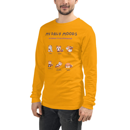 Mood Diary Long Sleeve Shirt - Left Placement image 71: Gold version, size XS with front view, left-side angle of the My Daily Moods range.