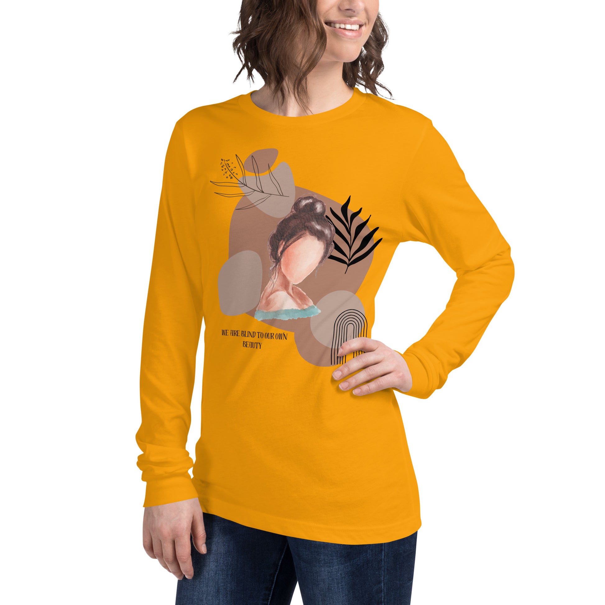 Blind Signal Long Sleeve Shirt - Left Placement 38 image 19 in True Royal, size XS, showing front view, left-side angle for the We Are Blind design.