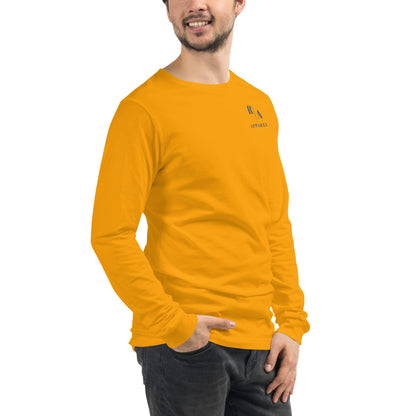 Blind Signal Long Sleeve Shirt - Left Placement 39 product image 18 in Red, size 2XL, with front view, right-side angle and left placement.