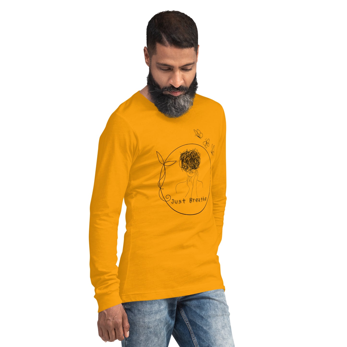 Breathing Room Long Sleeve Shirt - Left Placement product image 18 in Red, size 2XL, with front view, right-side angle and left placement.
