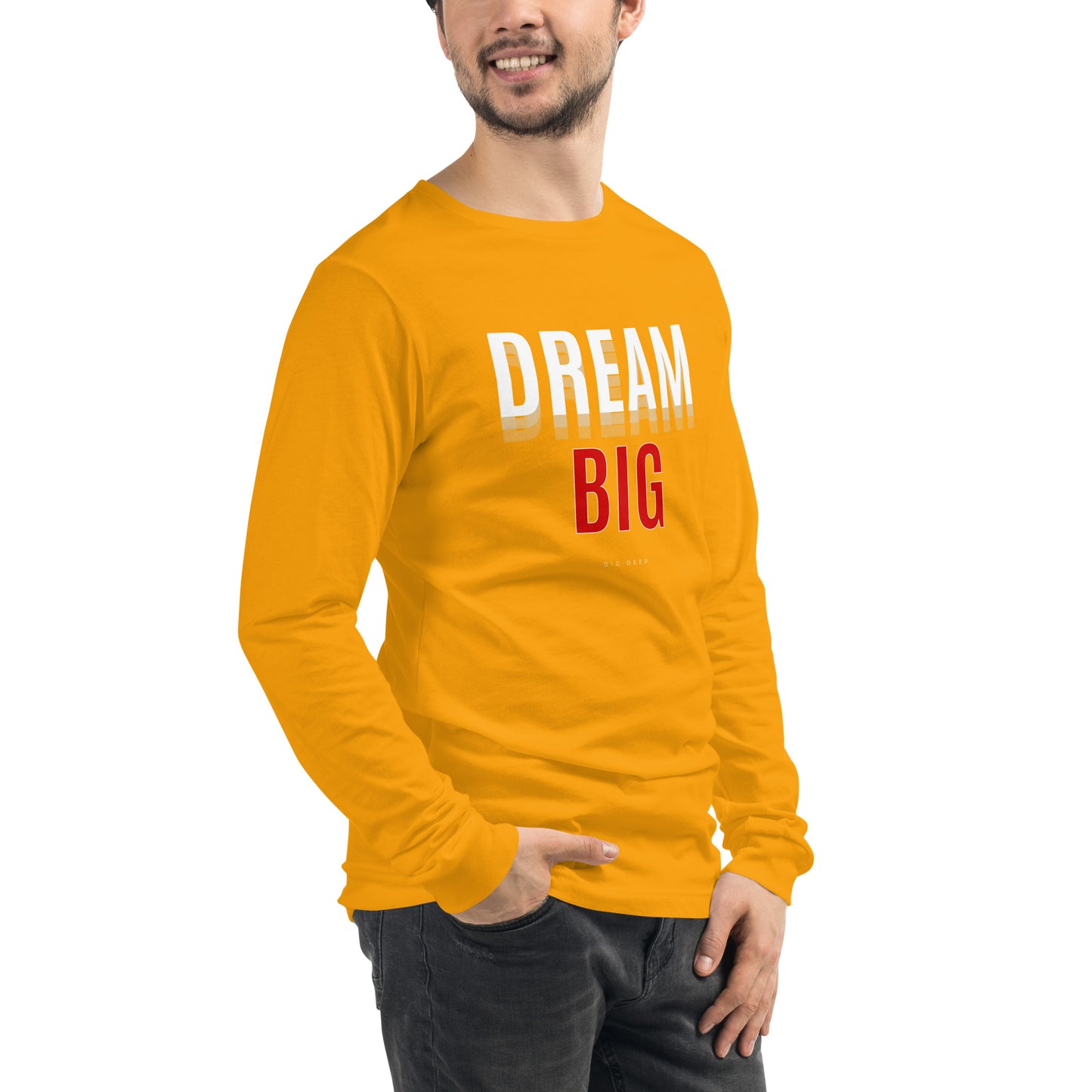 Skyline Dream Long Sleeve Shirt - Left Placement product image 40 in True Royal, size XL, with front view, right-side angle and left placement.
