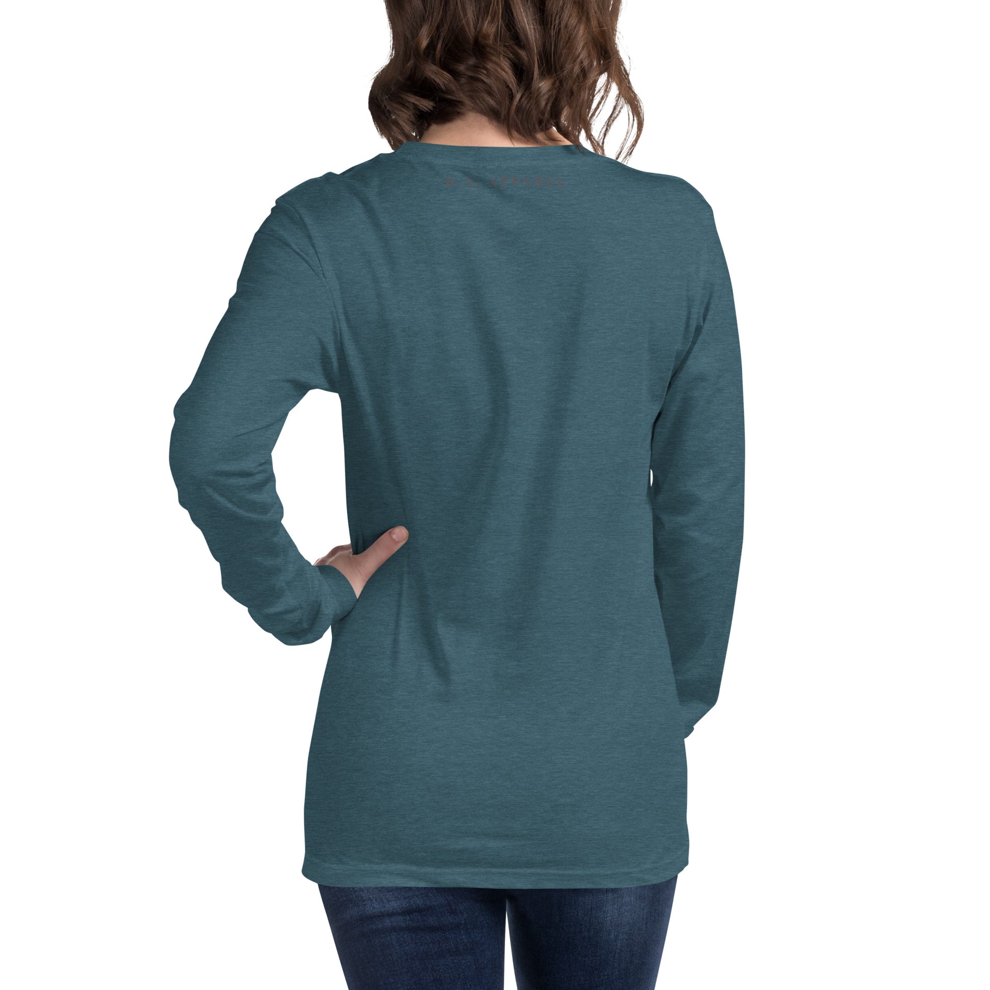Blind Signal Long Sleeve Shirt - Left Placement 38 product image 16 in Red, size L, with back view and left placement.
